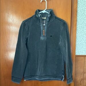 Men's Faded Charcoal Quarter-Zip Sweater